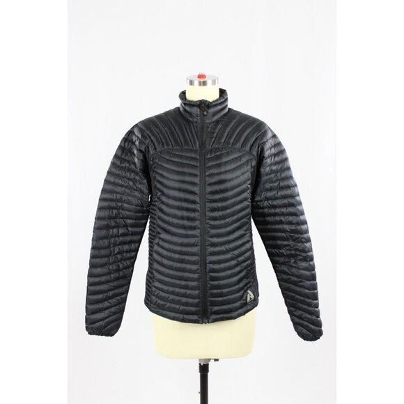 EDDIE BAUER First Ascent Microtherm Black Down Filled Puffer Jacket Coat, Size S - Picture 1 of 15